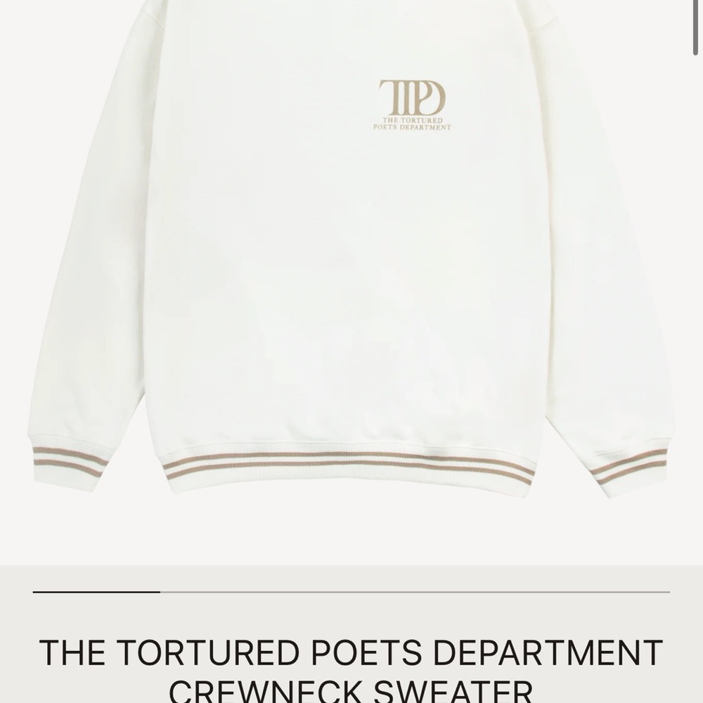 TTPD beige white crewneck